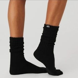 ALO Yoga Alo Scrunch Sock Unisex - Black - Medium